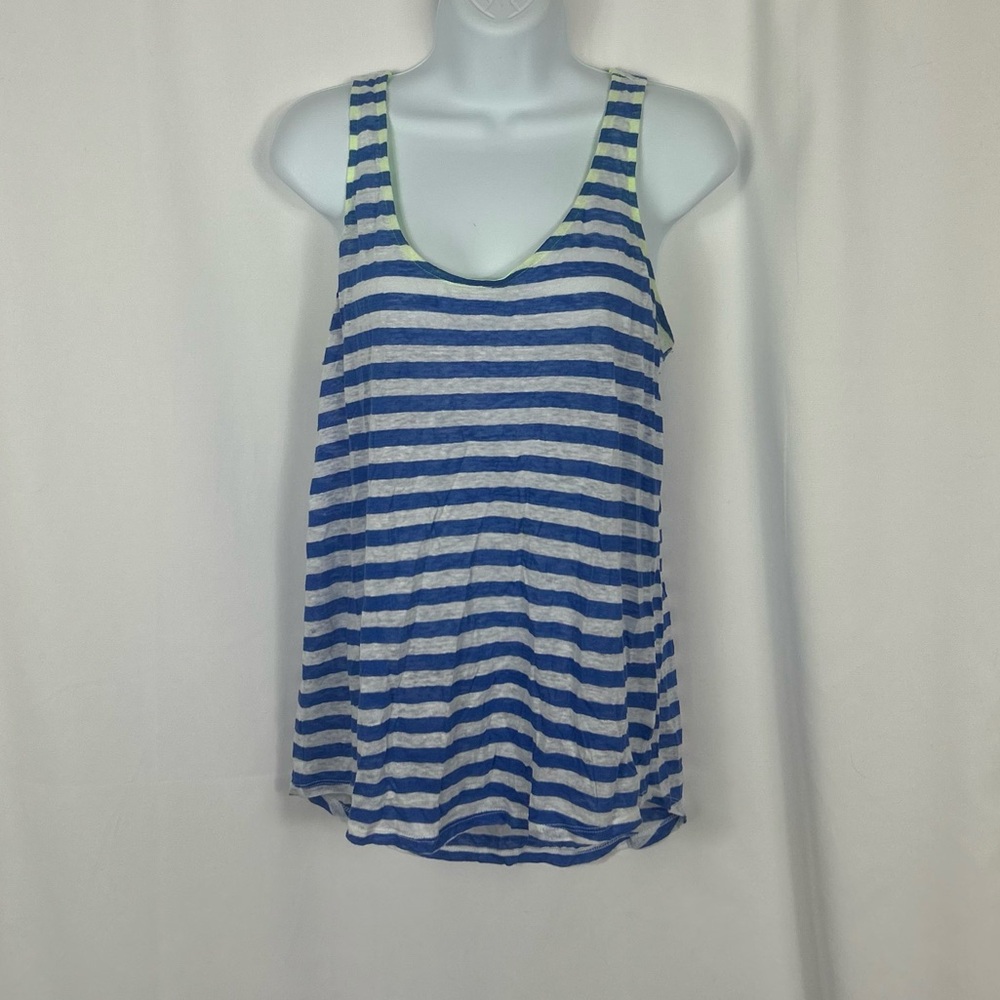 JCPenney striped Linen Tank Top M